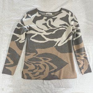 Calvin Klein Floral Jacquard Crewneck Sweater / Top Size XS